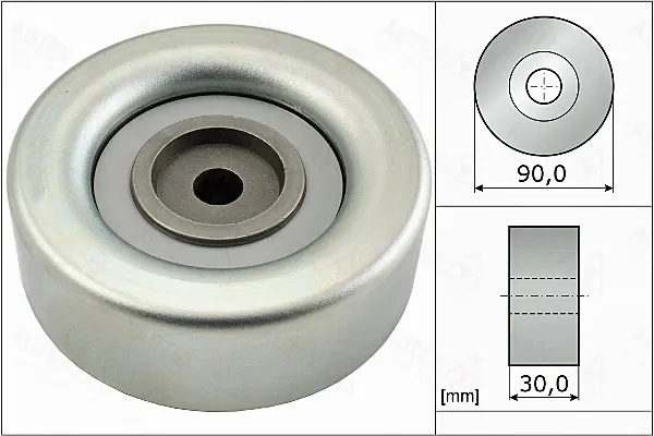 Deflection/Guide Pulley, V-ribbed belt (654857)
