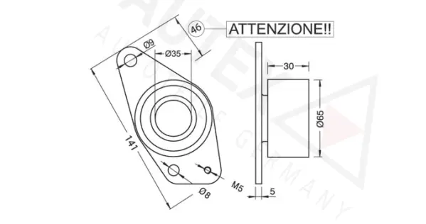 Deflection/Guide Pulley, timing belt