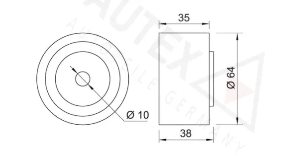 Deflection/Guide Pulley, timing belt