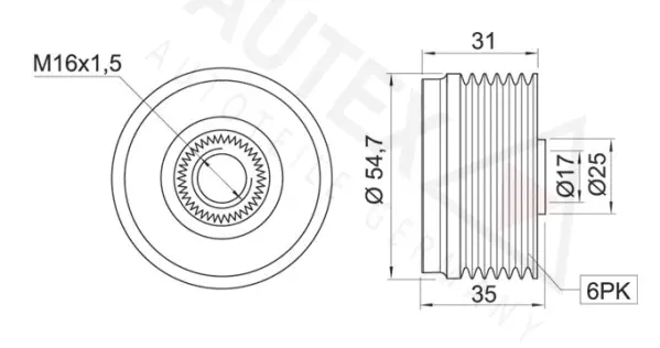 Alternator Freewheel Clutch (622025)