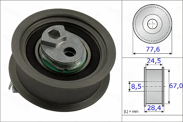 Tensioner Pulley, timing belt (654865)