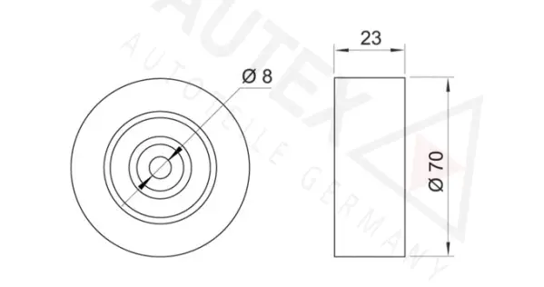 Deflection/Guide Pulley, V-ribbed belt