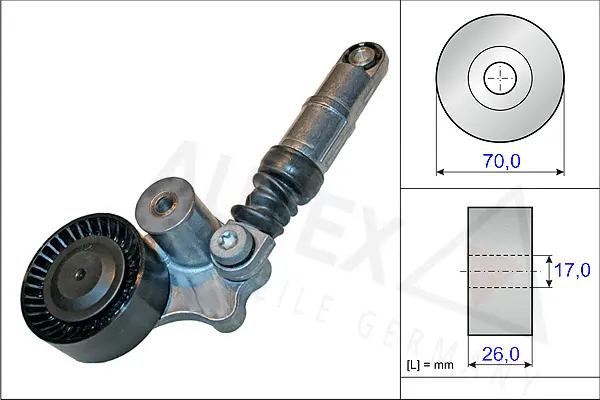 Belt Tensioner, V-ribbed belt (654848)