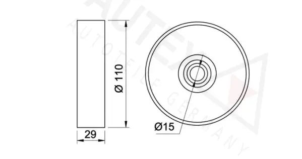 Tensioner Pulley, V-ribbed belt