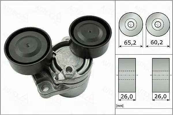 Belt Tensioner, V-ribbed belt (654986)