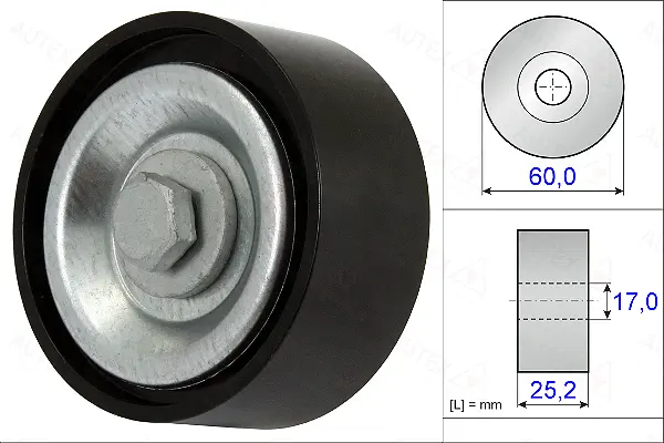 Deflection/Guide Pulley, V-ribbed belt (654895)