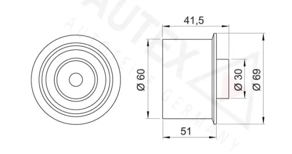 Deflection/Guide Pulley, timing belt