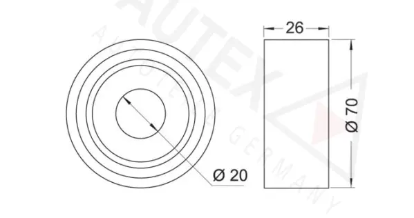 Tensioner Pulley, V-ribbed belt