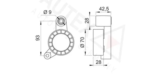 Tensioner Pulley, V-ribbed belt