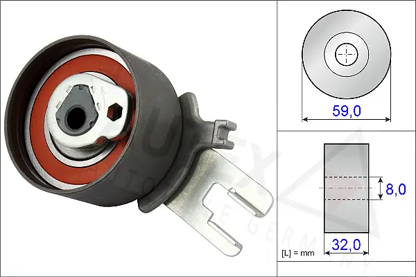 Tensioner Pulley, timing belt (654825)