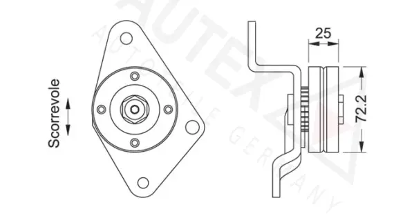 Tensioner Pulley, V-ribbed belt