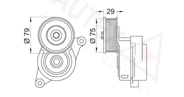 Belt Tensioner, V-ribbed belt (654499)