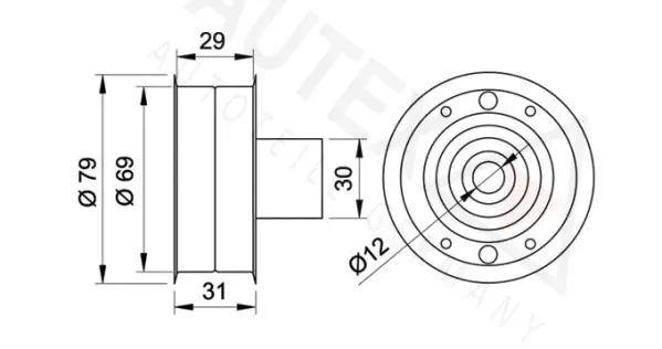 Deflection/Guide Pulley, timing belt