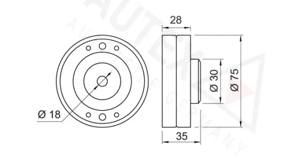 Deflection/Guide Pulley, timing belt