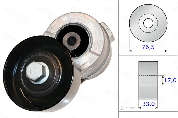Belt Tensioner, V-ribbed belt (654978)