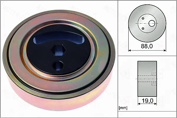 Tensioner Pulley, V-ribbed belt (655086)