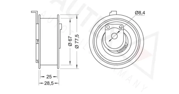 Tensioner Pulley, timing belt (642027)