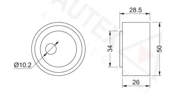 Tensioner Pulley, V-ribbed belt