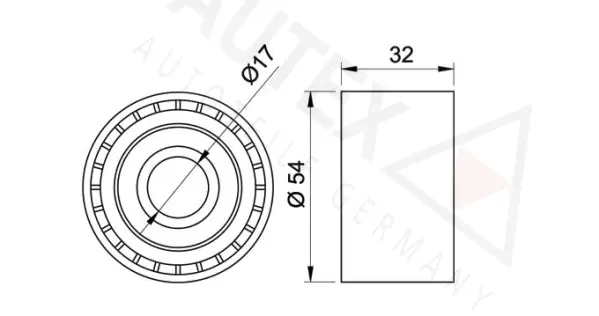 Deflection/Guide Pulley, timing belt