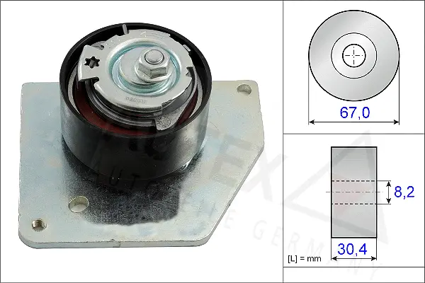 Tensioner Pulley, timing belt (654797)