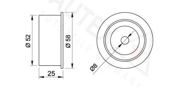 Deflection/Guide Pulley, timing belt