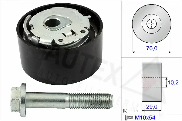 Tensioner Pulley, timing belt (654698)