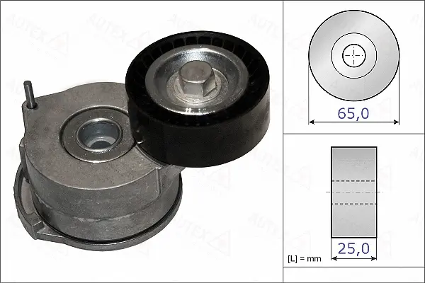 Belt Tensioner, V-ribbed belt (654905)