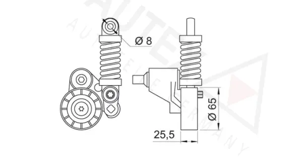 Belt Tensioner, V-ribbed belt