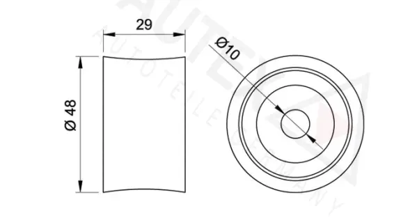 Deflection/Guide Pulley, timing belt
