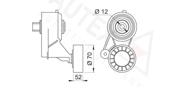 Belt Tensioner, V-ribbed belt
