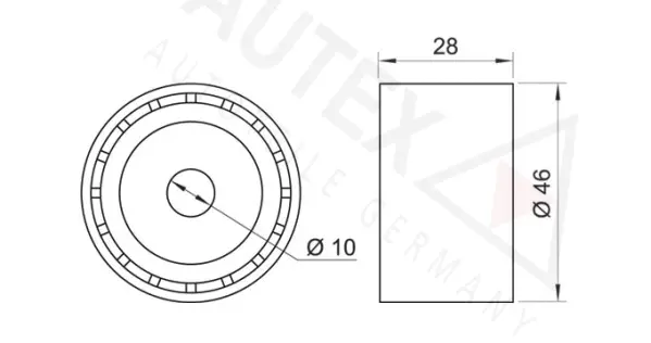 Deflection/Guide Pulley, timing belt