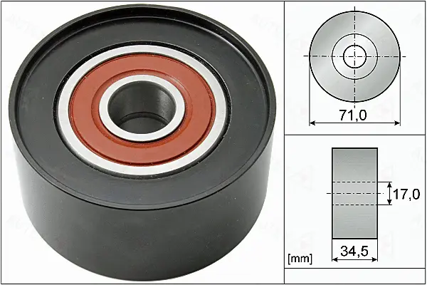 Deflection/Guide Pulley, V-ribbed belt (655088)
