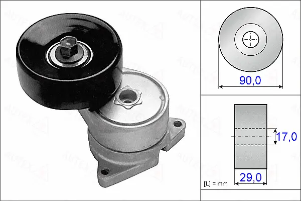 Belt Tensioner, V-ribbed belt (655004)