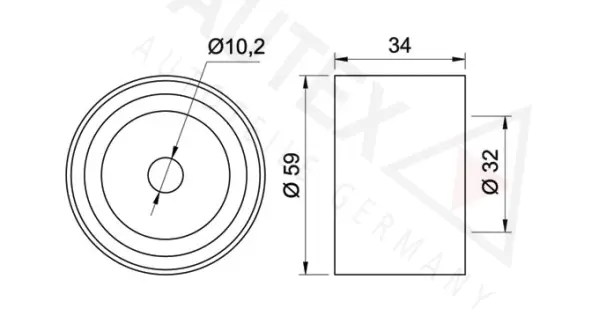 Deflection/Guide Pulley, timing belt