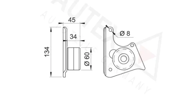Deflection/Guide Pulley, timing belt