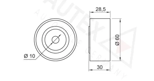 Deflection/Guide Pulley, timing belt