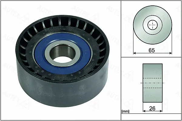 Deflection/Guide Pulley, V-ribbed belt (655114)