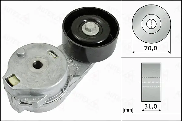 Belt Tensioner, V-ribbed belt (655123)