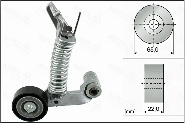Belt Tensioner, V-ribbed belt (655154)