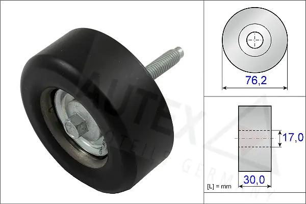 Deflection/Guide Pulley, V-ribbed belt (654337)