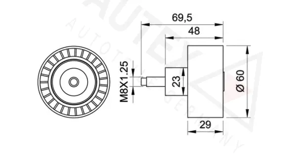 Deflection/Guide Pulley, timing belt
