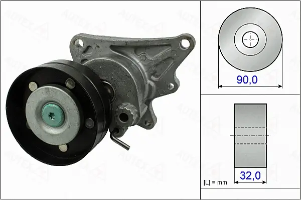 Belt Tensioner, V-ribbed belt (655016)