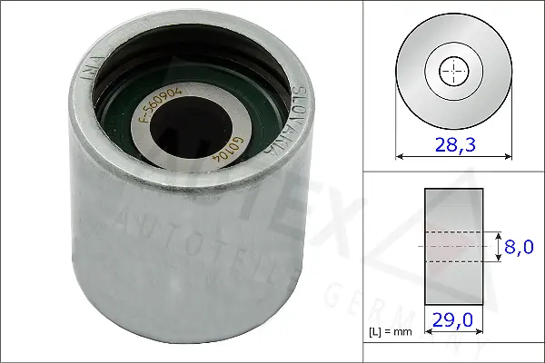 Deflection/Guide Pulley, timing belt (654472)