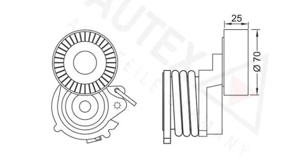Belt Tensioner, V-ribbed belt
