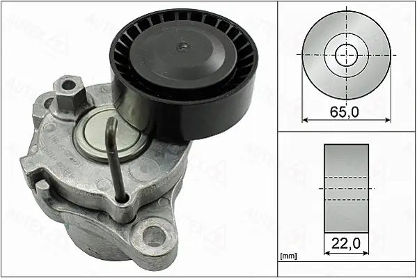 Belt Tensioner, V-ribbed belt (655147)