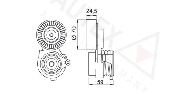 Belt Tensioner, V-ribbed belt
