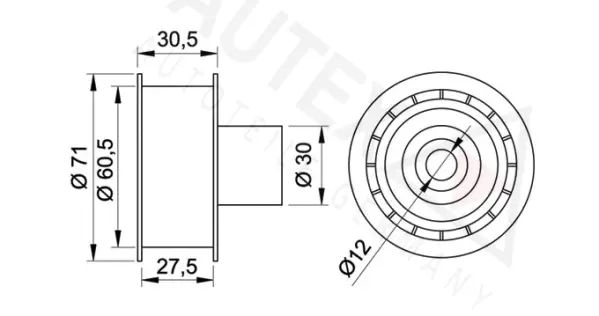 Deflection/Guide Pulley, timing belt