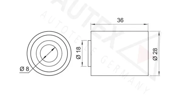 Deflection/Guide Pulley, timing belt