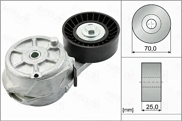 Belt Tensioner, V-ribbed belt (655098)