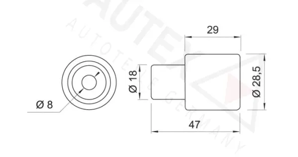 Deflection/Guide Pulley, timing belt
